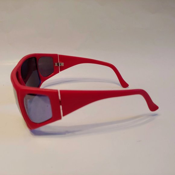 (NWT) Vintage 90's Wrap Around Sun Shield Sport Sunglass (M.Red) - Picture 2 of 4